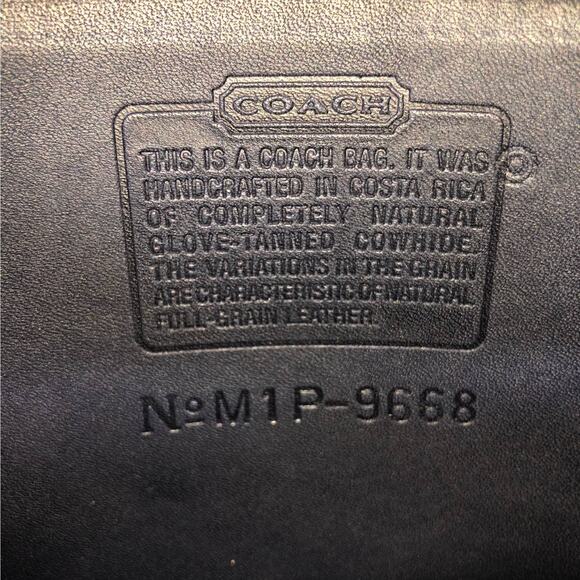 LIKE NEW Vintage Coach Spectator Pocket Purse 9668 Navy White - Picture 9 of 10